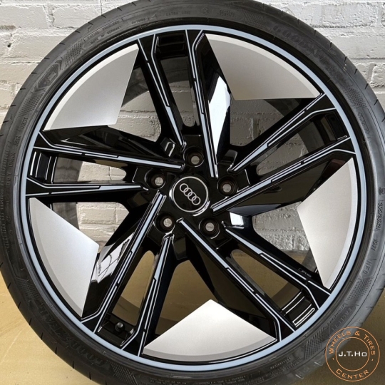 Bộ  21" Chính Hãng Audi E-Tron GT RS & Lốp  Goodyear NF0 DOT20 (6.5mm) VA: 4J3601025L - 9.5Jx21 ET60 (265/35R21) HA: 4J3601025M - 11.5Jx21 ET66 (305/30R21)