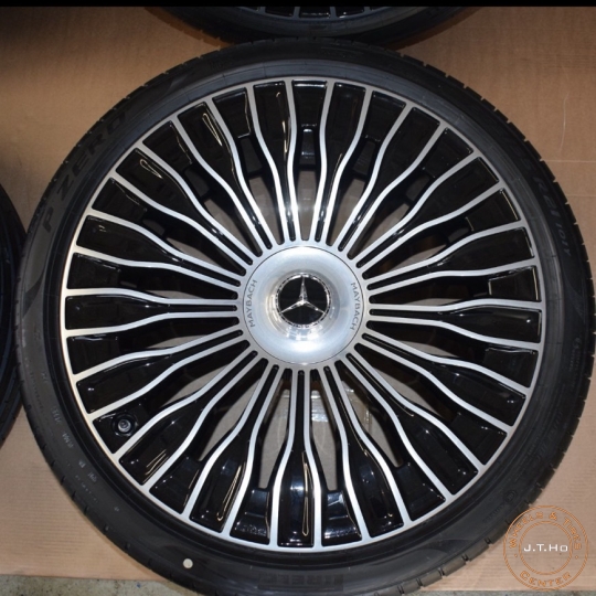 Bộ Mâm Lốp Mới 100% 21" Chính Hãng Mercedes Maybach S-Class W223 + Lốp Pirelli P-Zero MO-S PNCS 265 35 21 101Y DOT 2522